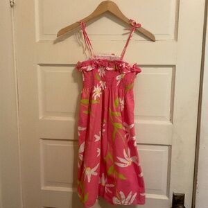 Girls Lilly Pulitzer Size 14 lined Pink floral Sundress